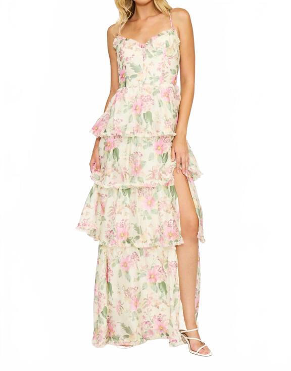 LUCY PARIS Dresses & Skirts - NEW LUCY PARIS guinevere tiered dress in cream multi